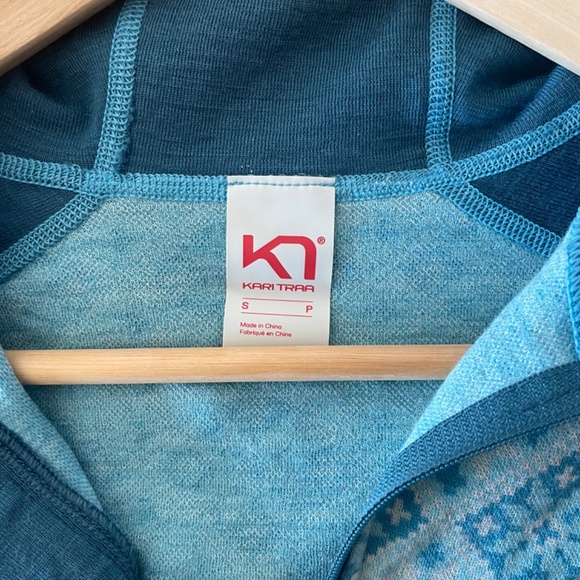 Kari Traa Rose Merino Wool Half-Zip Baselayer Hoodie (Small) EUC - Picture 3 of 4